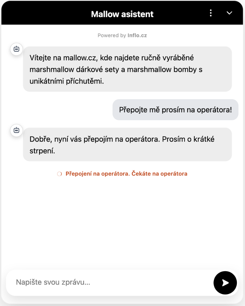 Přepojení na operátora